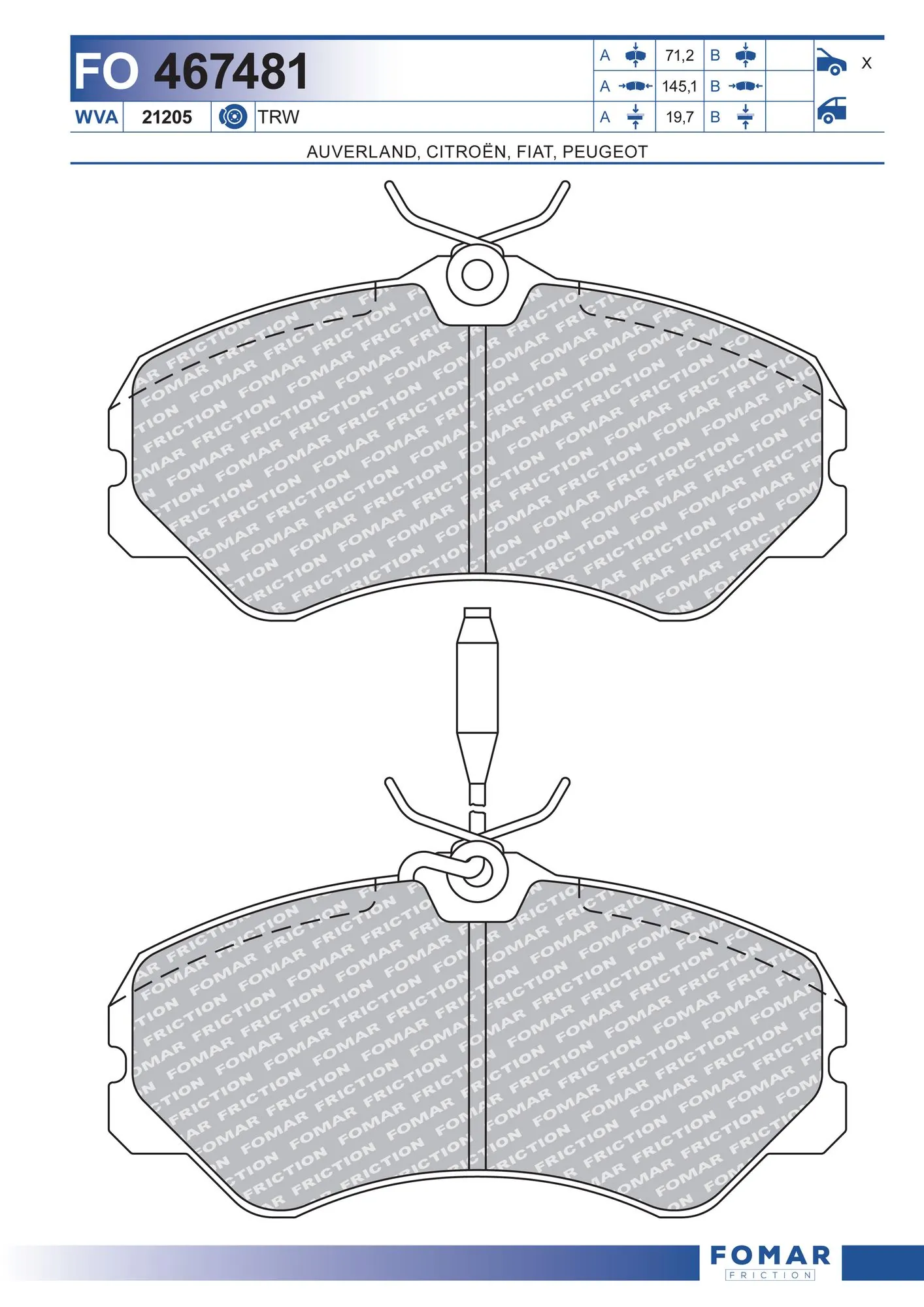 Brake Pad Set, disc brake